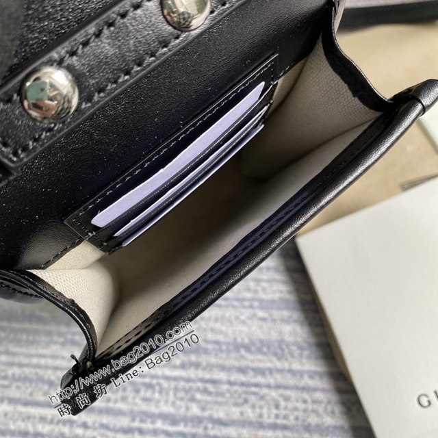 Gucci新款包包 古馳小斜挎包 Gucci迷你手機袋 625571黑皮  ydg3044